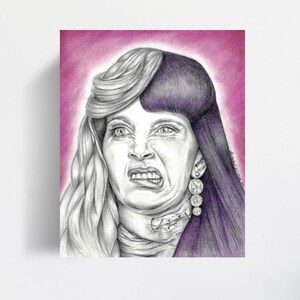 Portrait Drawing Art Print | Tossed Human Salad