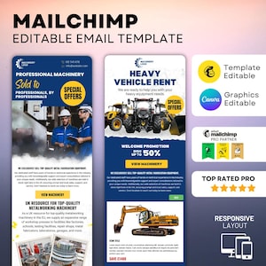 Mailchimp editable email template for businesses