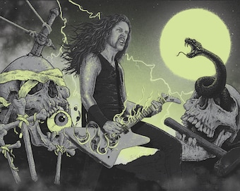 Impresión de James Hetfield