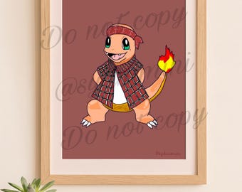 Cholo Charmander Print 8.5 x 11
