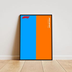 Ilustración digital de McLaren F1 para póster de pared, compatible con Technic 42141