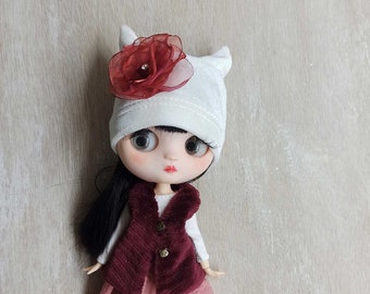 Mulberry Jam. Middie Blythe doll clothes. Set of 6 Pcs. Handmade clothes for MIDDIE Blythe