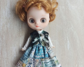 Spring Love. Middie Blythe doll clothes. Set of 5 Pcs. Handmade clothes for jointed MIDDIE Blythe