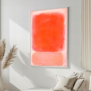 Vibrant Orange Abstract Canvas Painting - Mark Rothko Artwork, Modern Art for Home Decor, Perfect Gift Idea