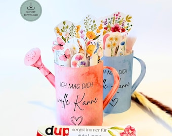 Duplo Banderole Ich mag dich | Geschenk "Ich mag dich volle Kanne" | Geschenkverpackung | Sofort-Download PDF