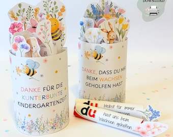 Duplo Bandarole Abschiedsgeschenk Kita Erzieherin Banderole I Vorlage zum Ausdrucken I Kindergarten Dankeschön