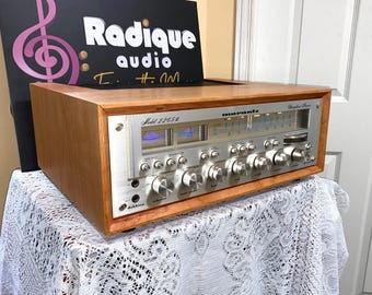 Receptor Marantz 2265B vintage de 65 W, caja de madera de cerezo personalizada, con servicio completo, esfera plateada, calidad de coleccionista, listo para enviar.