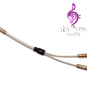 Radique Audio Gold Series-subwoofersplitterkabel | Vrouwelijk RCA naar dubbel mannelijk RCA | 8″ afgeschermd, vintageveilig