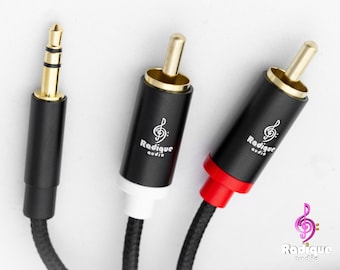 Radique Audio Black Series Dual RCA - 3.5mm Cable 1.8M (5'10")