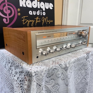 Pioneer SX-750 Receiver, Vintage, Serviced, Custom Cherry Cabinet, 50 WPC, Ready to Ship, Silver Face, Radique Audio