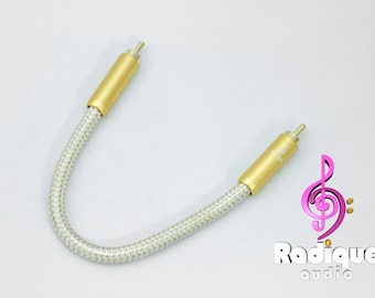 Radique Audio Gold Series Single RCA - Single RCA Cable - 0.2 m (8")