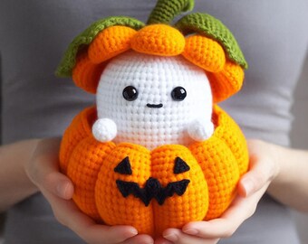 Crochet Pumpkin Ghost Pattern, Spooky Amigurumi Bundle (Digital Download)