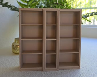 Librería miniatura grande impresa en 3D para exhibir libros en miniatura