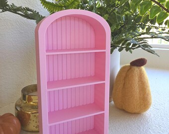 Arched Miniature Bookcase 3D Printed for Mini Books Display