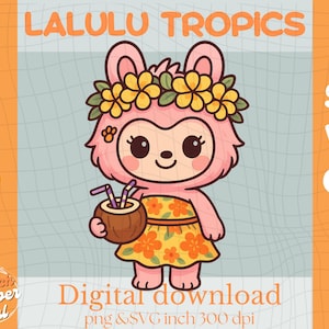 Lalulu Hawaii Mascot – Kawaii Sticker – Cute Character – ChibiCharms