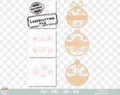 Christmas Ornament SVG Set | Plain Ornament Template | Laser Cut File for DIY Engraving | Holiday Decoration Craft 2025