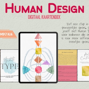 Mazzo di carte per il design umano | Ispirare l'introspezione e la crescita | 288 carte digitali con un bellissimo manuale (olandese)