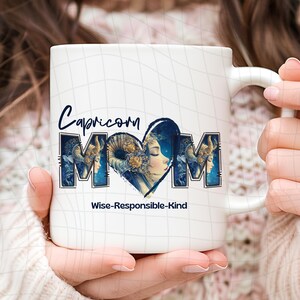 Design zodiacale della mamma Capricorno, Segno zodiacale della mamma mistica png, Regalo perfetto per la festa della mamma svg, Amanti dell'astrologia, BOHO home decor Wall Art svg