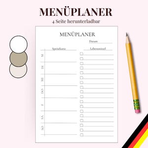 Tygodniowy planer menu z listą zakupów, planer menu na 7 dni, planista menu, zdrowie i fitness