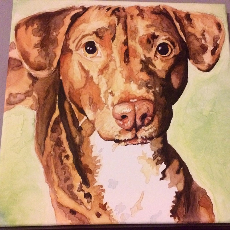 Custom Watercolor Pet Portrait From Photo 24 X | Etsy