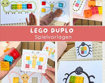 LEGO DUPLO Animal Play Templates | Matching Colors & Patterns | Toddler Activity | Fine Motor Skills Game | Printable PDF Preschool