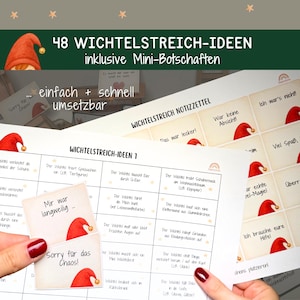 Wichtelbriefe Adventskalender Wichtel Wichtelstreich Briefumschläge Kinder Weihnachten Advent Geschenk Familie Familienaktivitäten Download Bild 8