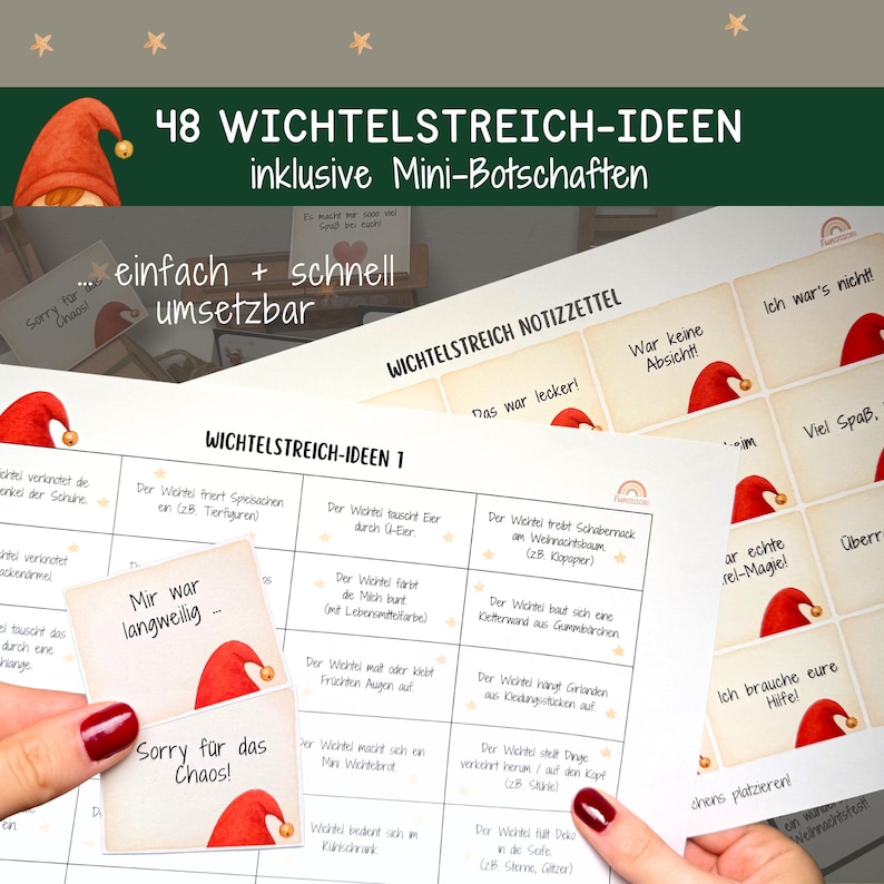 Wichtelbriefe Adventskalender Wichtel Wichtelstreich Briefumschläge Kinder Weihnachten Advent Geschenk Familie Familienaktivitäten Download Bild 8