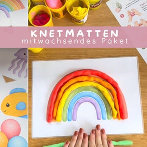 Knetvorlagen Kinder | Feinmotorik fördern | Schreibvorbereitung | Montessori | Play Dough Mats | Mitwachsende PDF | Vorschule Kita Schreiben