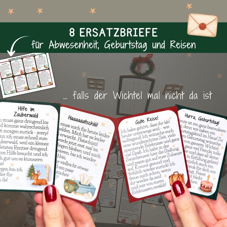Wichtelbriefe Adventskalender Wichtel Wichtelstreich Briefumschläge Kinder Weihnachten Advent Geschenk Familie Familienaktivitäten Download Bild 6