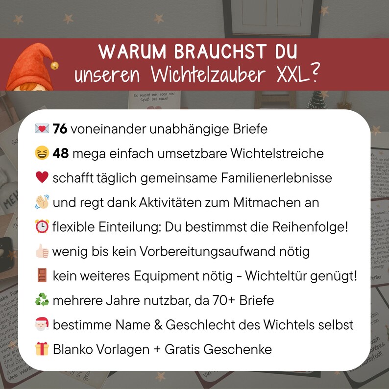 Wichtelbriefe Adventskalender Wichtel Wichtelstreich Briefumschläge Kinder Weihnachten Advent Geschenk Familie Familienaktivitäten Download Bild 10