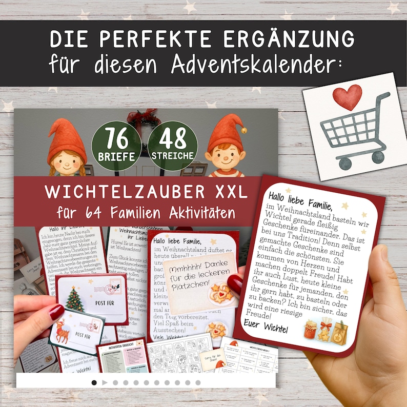 Advent Calendar Children DIY Time instead of stuff 100 Activity Ideas Christmas Advent Mindfulness Gift Family Family Activities PDF image 12