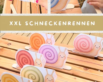Printable XXL Snail Race | Children's Birthday Party Game Idea | Fine Motor Skills Game | DIY Game for Kids | PDF Template