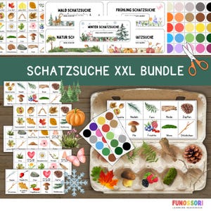 Sommer Natur Schatzsuche Spaziergang Bingo Eierschachtel Kids Montessori Kindergeburtstag Schnitzeljagd Spiel Kindergarten Grundschule
