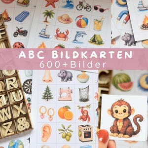 ABC Picture Cards A–Z | Over 600 Picture Cards | Learning to Read | Initial Sounds | Learning to Write | Preschool | Kindergarten | Montessori PDF
