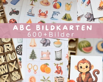 ABC Picture Cards A–Z | Over 600 Picture Cards | Learning to Read | Initial Sounds | Learning to Write | Preschool | Kindergarten | Montessori PDF