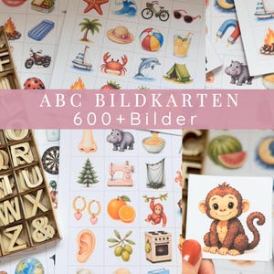 ABC Picture Cards A–Z | Over 600 Picture Cards | Learning to Read | Initial Sounds | Learning to Write | Preschool | Kindergarten | Montessori PDF