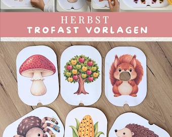 FUNOSSORI Trofast Box Autumn Template Set | 6 Printable Learning Games | Montessori Inspired | Fine Motor Skills and Activities for Children | PDF