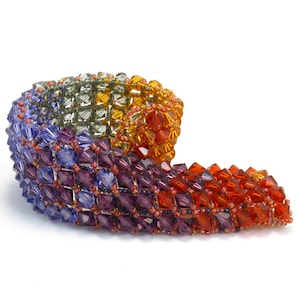 Tutorial Bead Jewelry PDF Pattern, Window Pane Bracelet