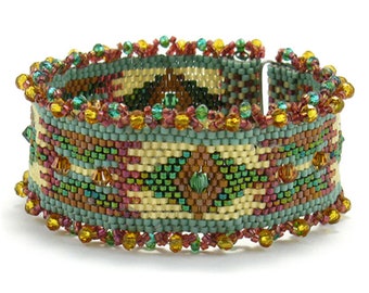 Tutorial - Peyote Diamond Cuff