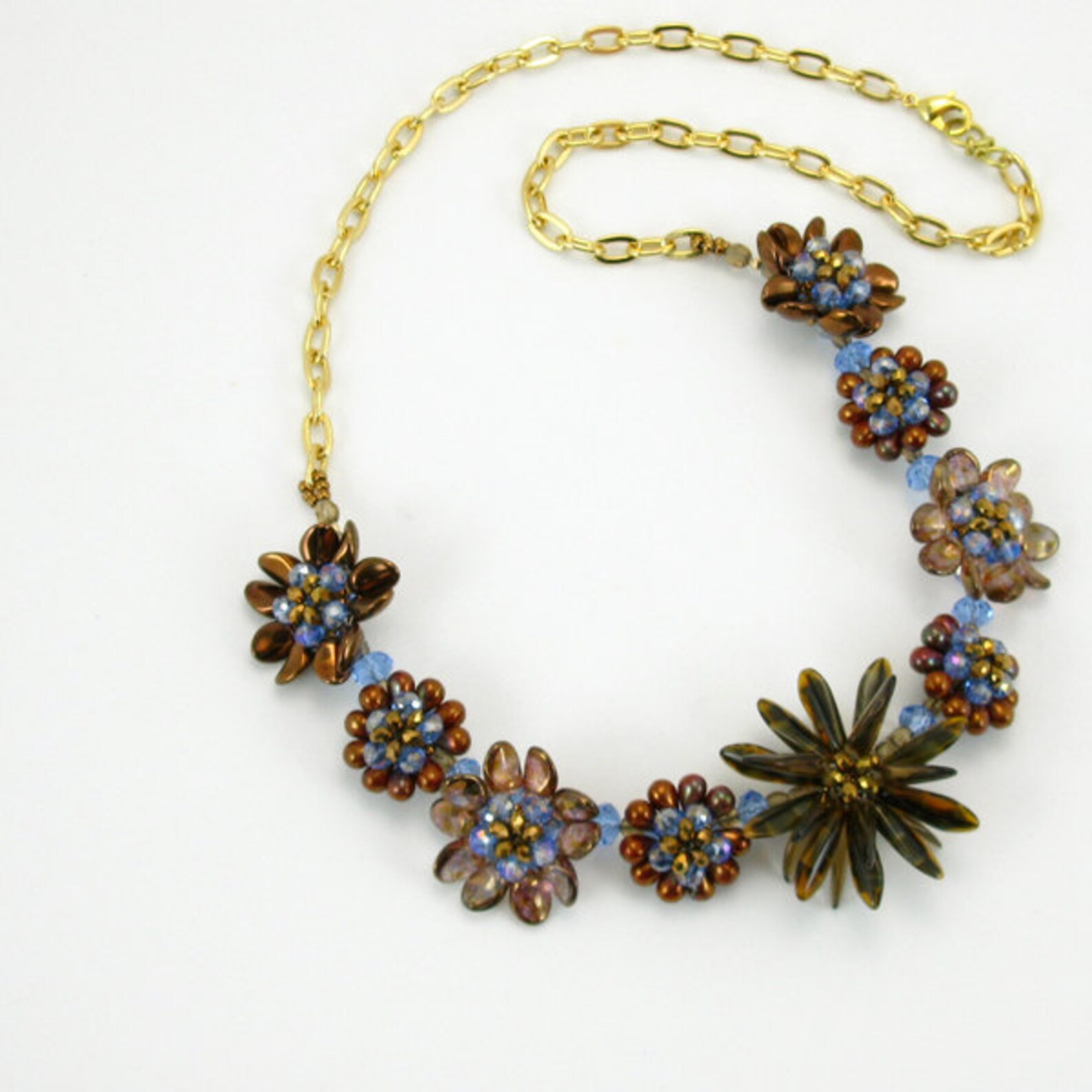 Bead Jewelry Necklace Kit DIY Jewelry Kit Flower Petal Etsy