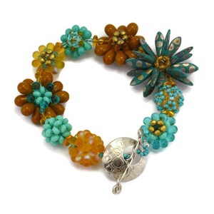 Tutorial Bead Jewelry Bracelet Pattern Morphing Plum Blossom Beaded Bead image 3