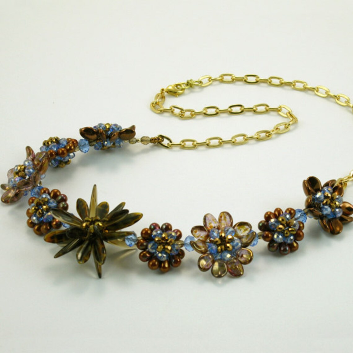 Bead Jewelry Necklace Kit DIY Jewelry Kit Flower Petal Etsy