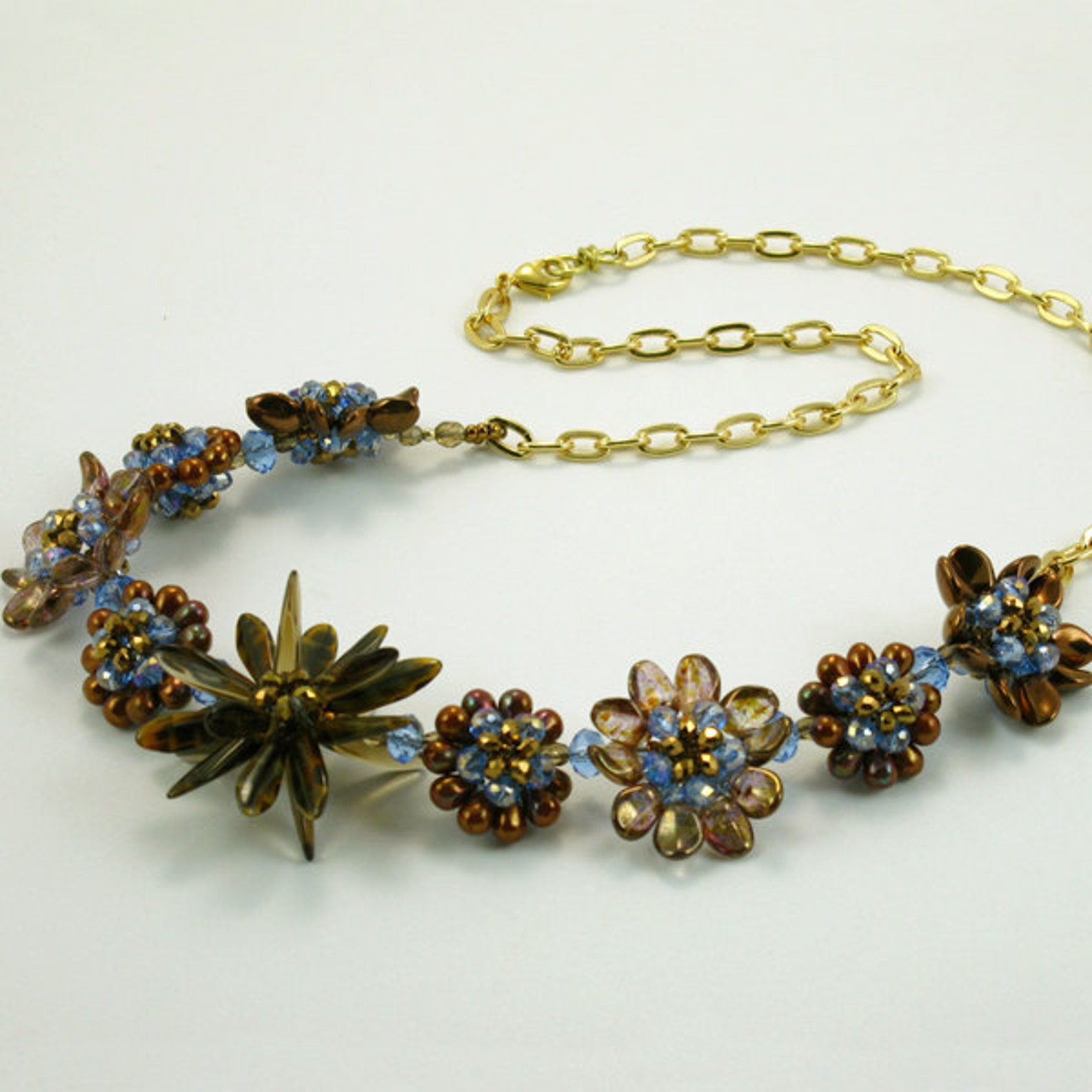 Bead Jewelry Necklace Kit DIY Jewelry Kit Flower Petal Etsy