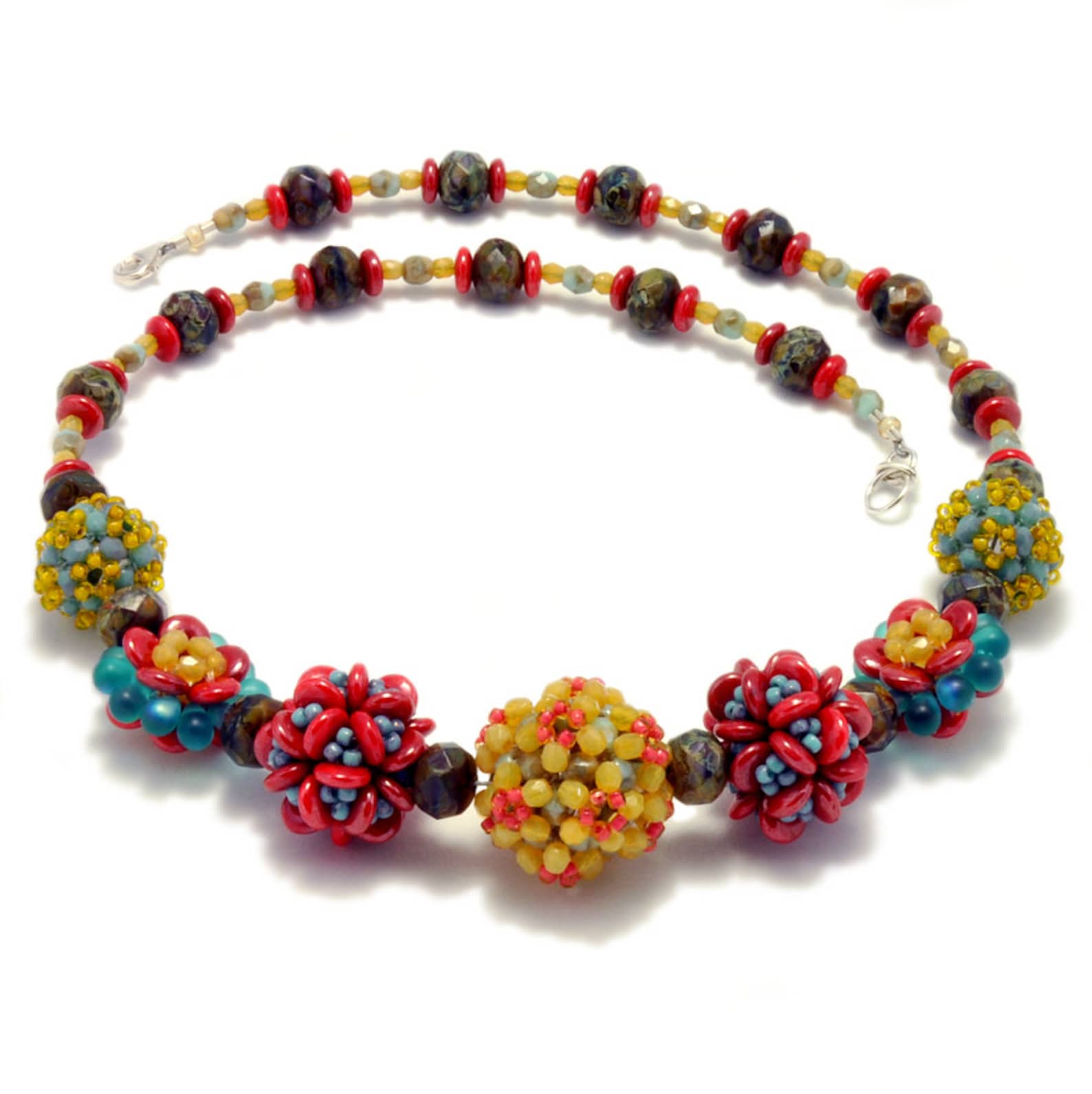 Jewelry Making, Necklace Tutorial, Embellished Beaded Bead, Gift for