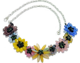 Tutorial - Bead Jewelry PDF Pattern - Flower Petal Necklace