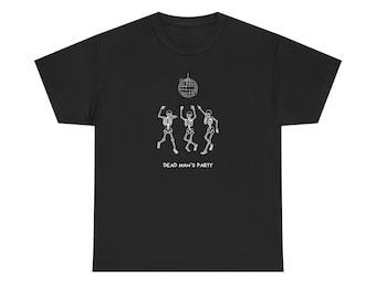 Dead Man's Party | Dancing Skeletons | Gen X |  Oingo Boingo Shirt | Halloween Party| 80s Graphic tee | Halloween Skeletons