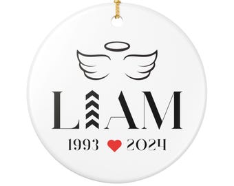 Ceramic Ornament, Liam Payne Christmas Decoration, 1pc, Holiday Tree Decor, Winter Gift, Xmas