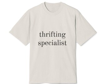 Vintage Style Thrifting Specialist Tee: Faded Look Cotton T-Shirt