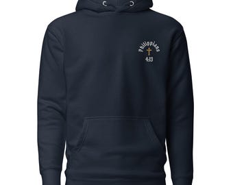 Custom Embroidered Bible Verse Hoodie: Christian Apparel Gift