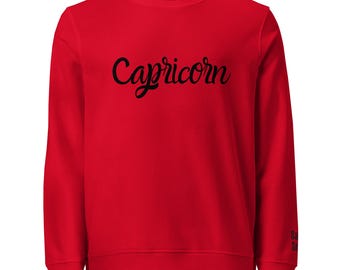Custom Capricorn Unisex Sweatshirt | Zodiac Sign Merch | Capricorn Merch | Astrology Organic Sweatshirt | Premium Streetwear |Capricorn Gift
